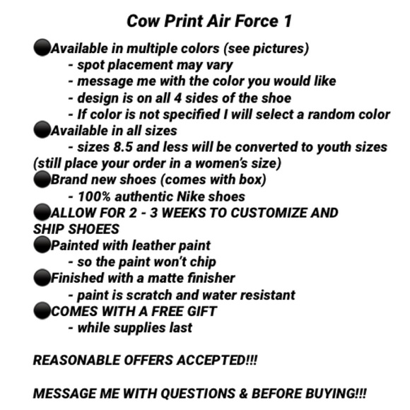 Cow Print Custom Air Force 1 - Picture 6 of 6
